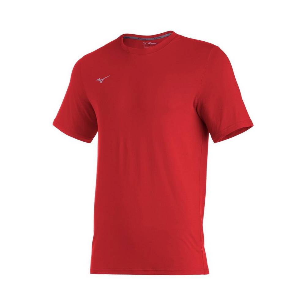 Camisetas Mizuno Comp Diamond Short Sleeve Crew Hombre Rojas Ofertas ATMD-38450